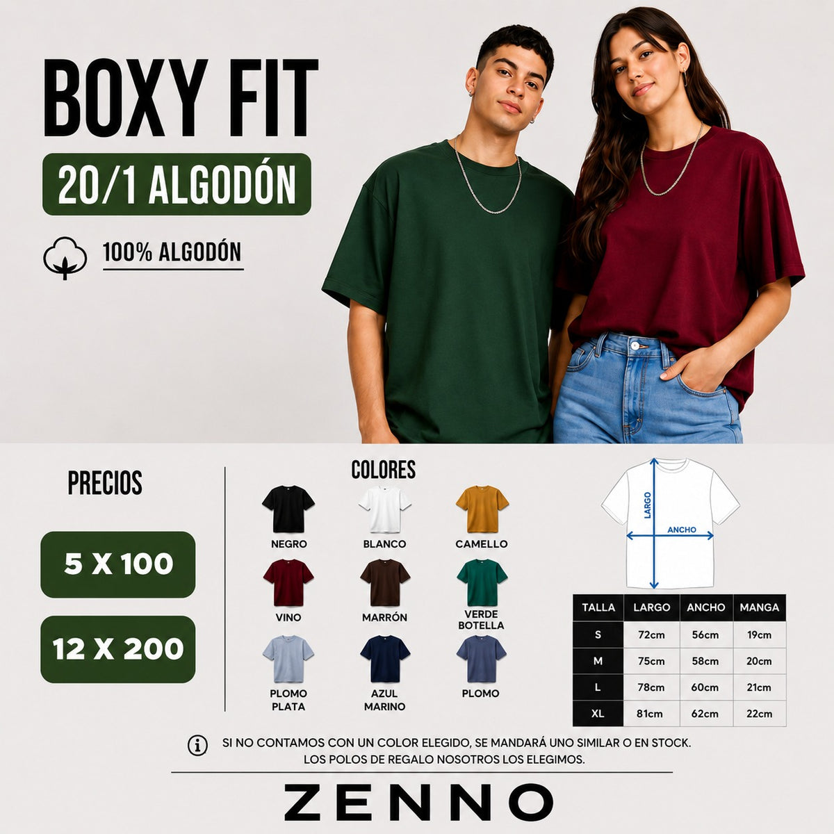 Boxy Fit 20/1 Algodón