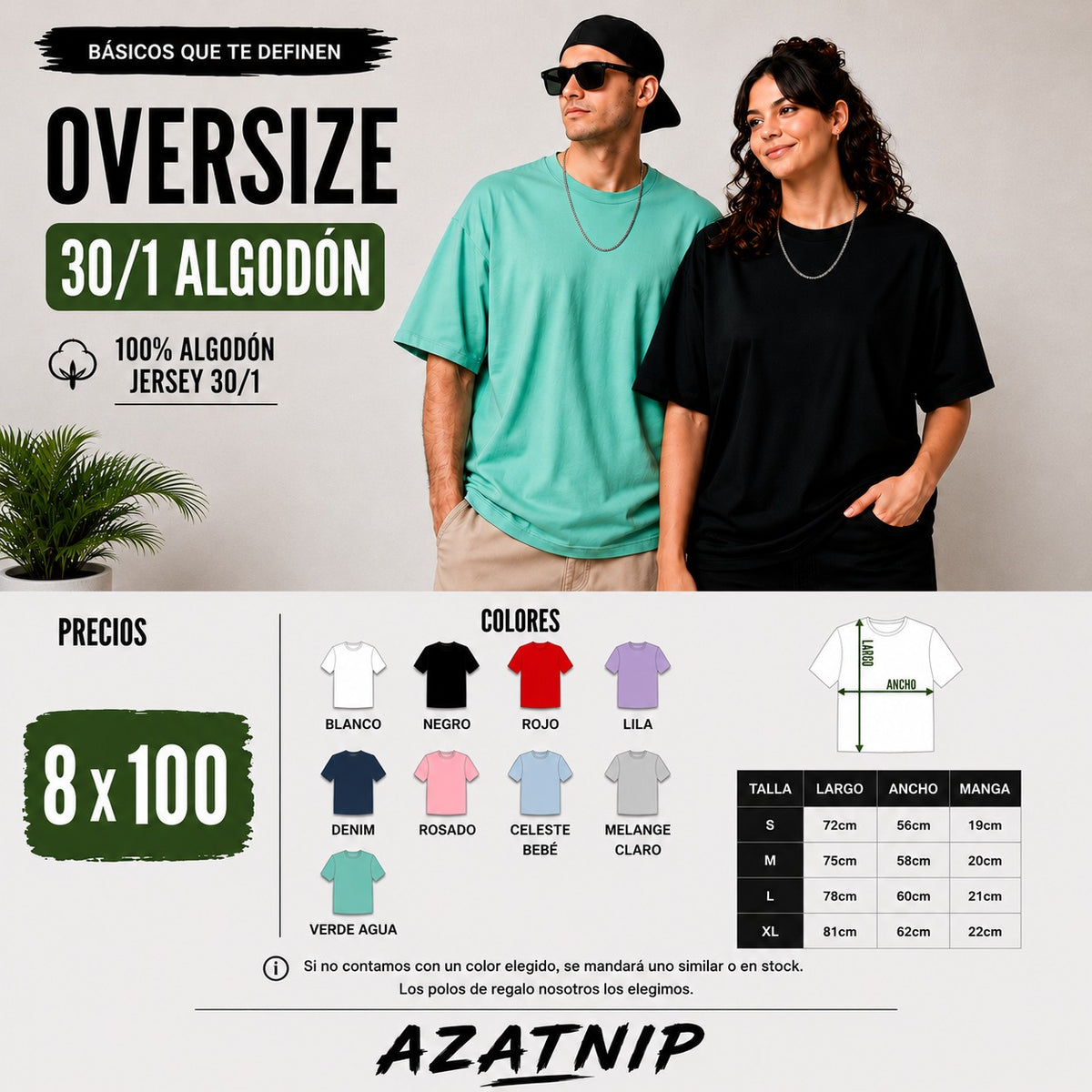 Oversize 30/1 Algodón